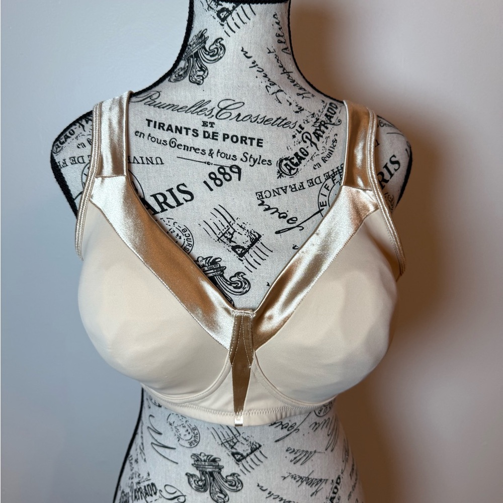Delimira Elegant Cream and Gold Women's Bra 36 DD
